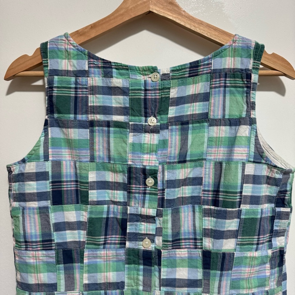 Talbots Cotton Patchwork Plaid Button Back Sleeve… - image 8